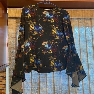 Carmen Marc Valvo | Multicolored Bell Sleeve Blouse